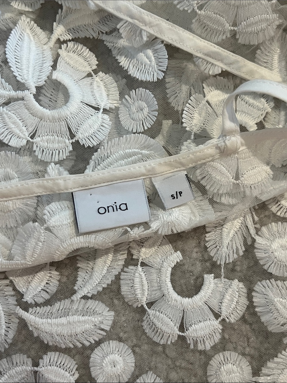 Onia Sheer White Floral Lace Coverup Dress - Picture 6 of 10